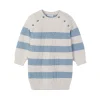 Abito a righe tricot celeste