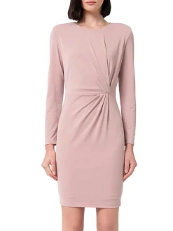 Abito a tubino drappeggiato rosa