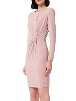 Abito a tubino drappeggiato rosa