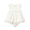 Abito cerimonia in pizzo panna multi