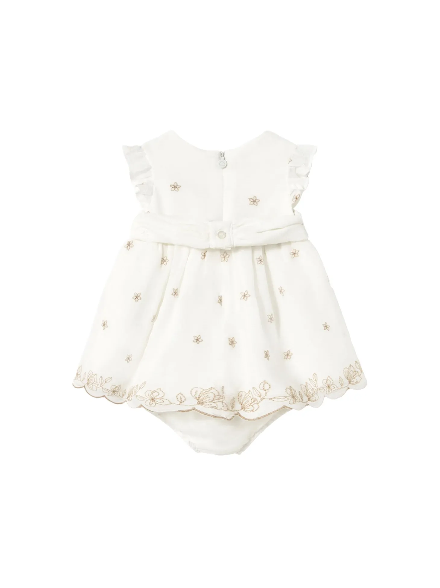 Abito cerimonia in pizzo panna multi