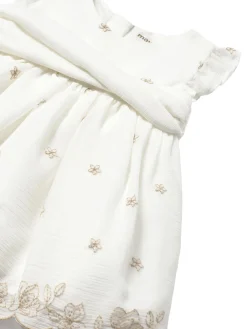 Abito cerimonia in pizzo panna multi