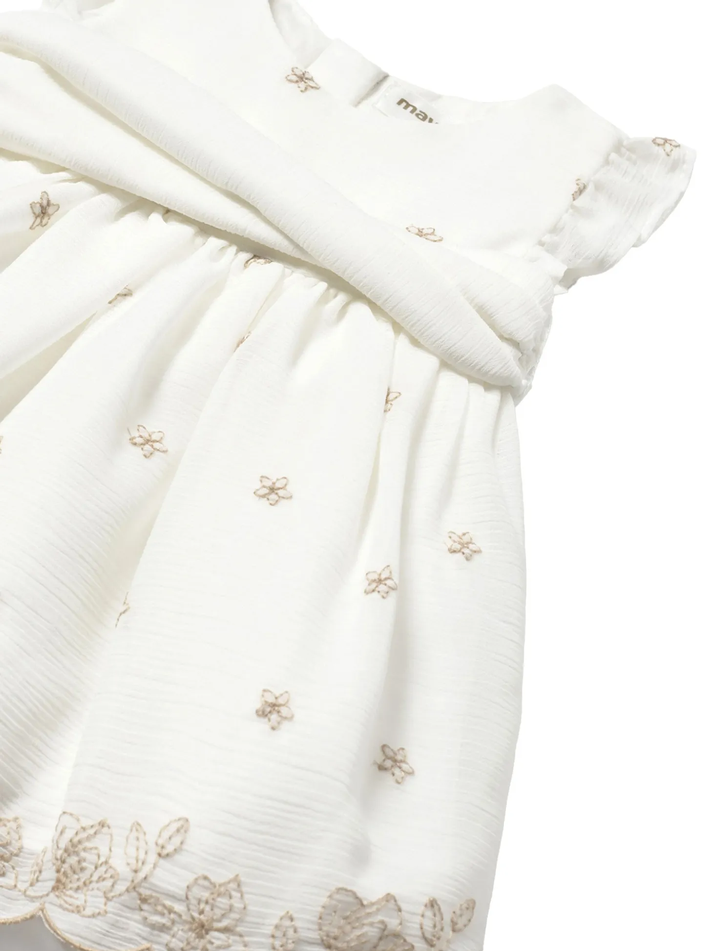 Abito cerimonia in pizzo panna multi