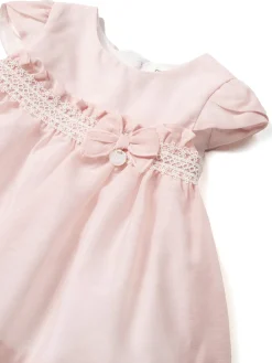 Abito chiffon cerimonia con copripannolino neonata rosa
