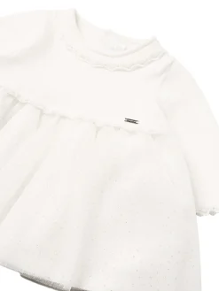 Abito combinato tricot panna