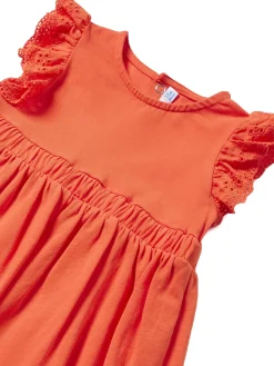 Abito con borsetta neonata arancione