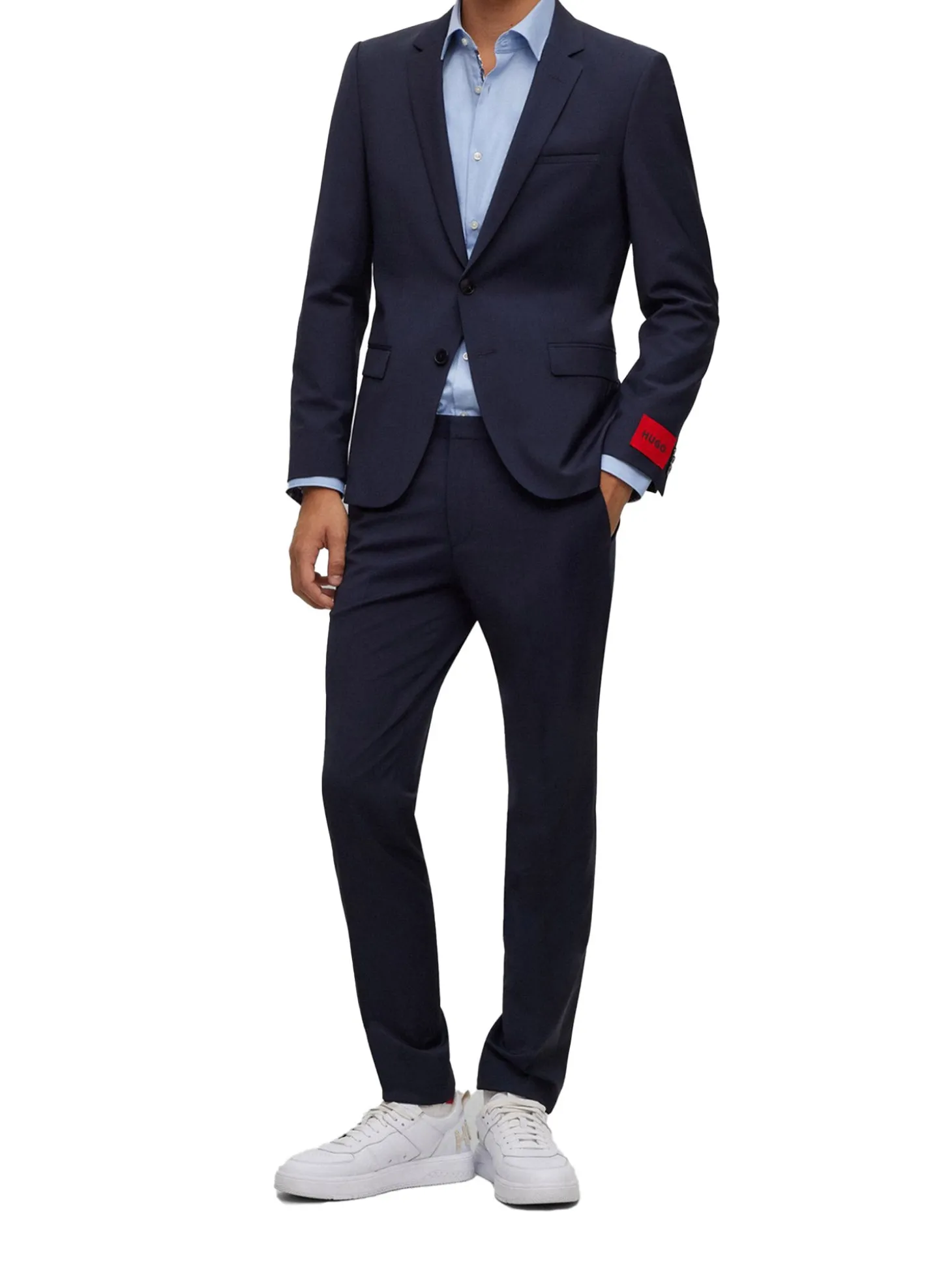 Abito extra slim fit monopetto in frescolana