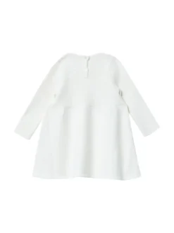 Abito in maglia applicazione fiori burro