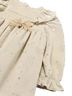Abito in velluto stars beige