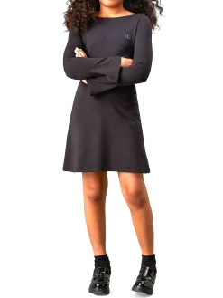 Abito kids maniche lunghe con spacchetti nero