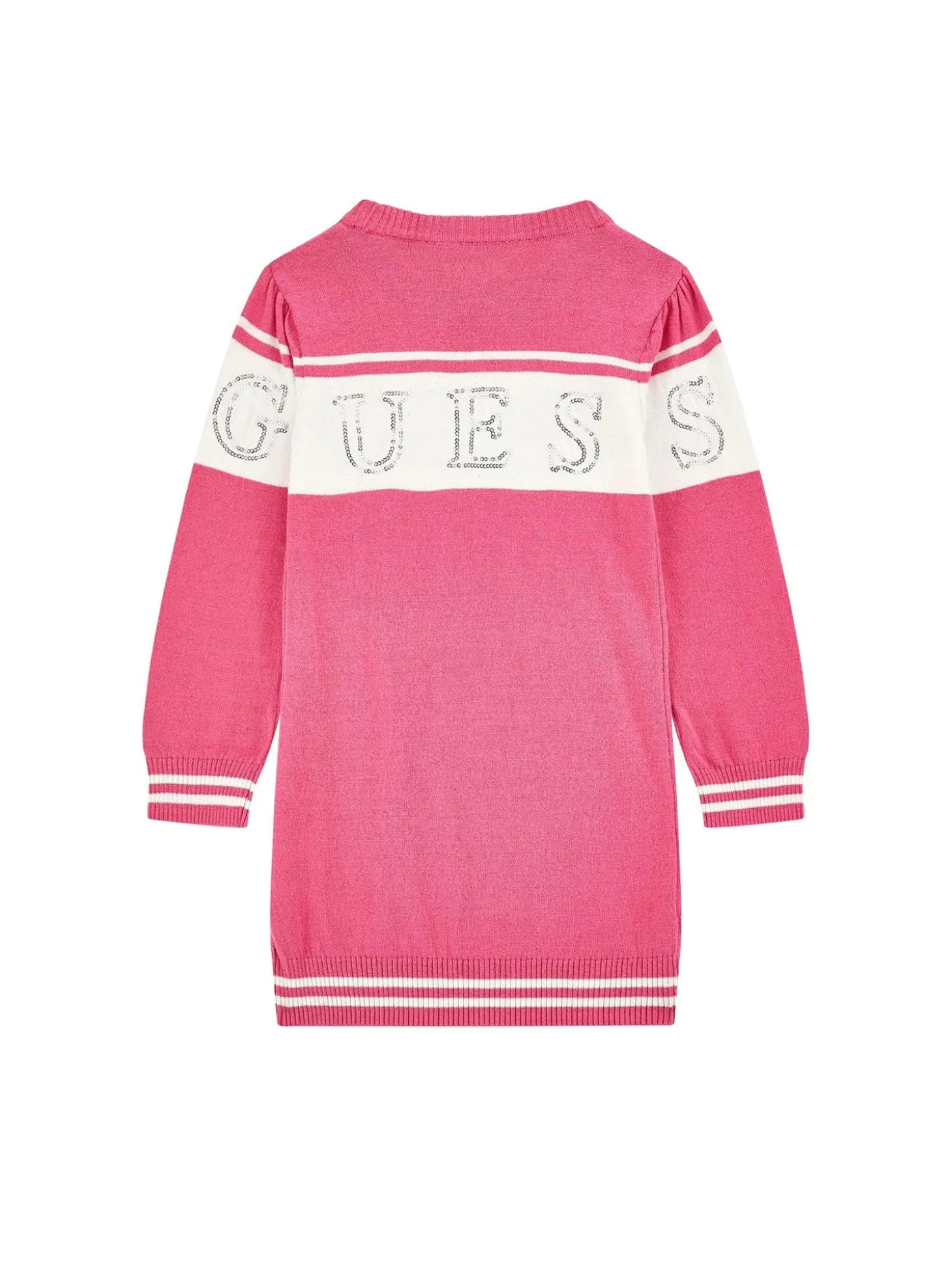 Abito manica lunga ballon sweater fucsia