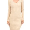 Abito manica lunga Isabella beige
