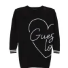Abito manica lunga love guess nero