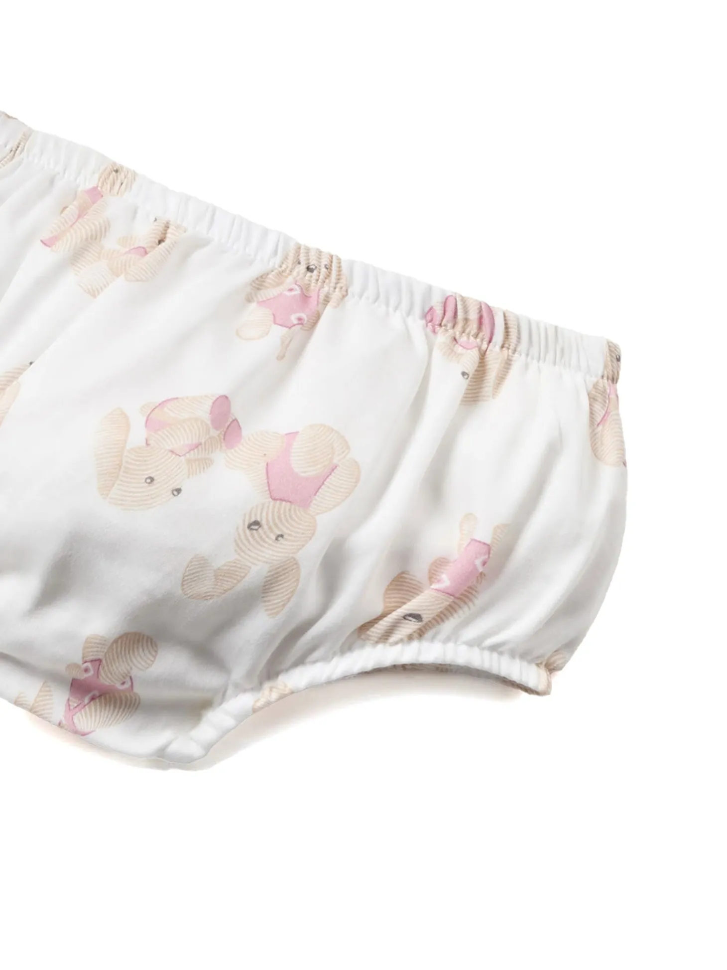 Abito maniche corte neonata con stampa bianco