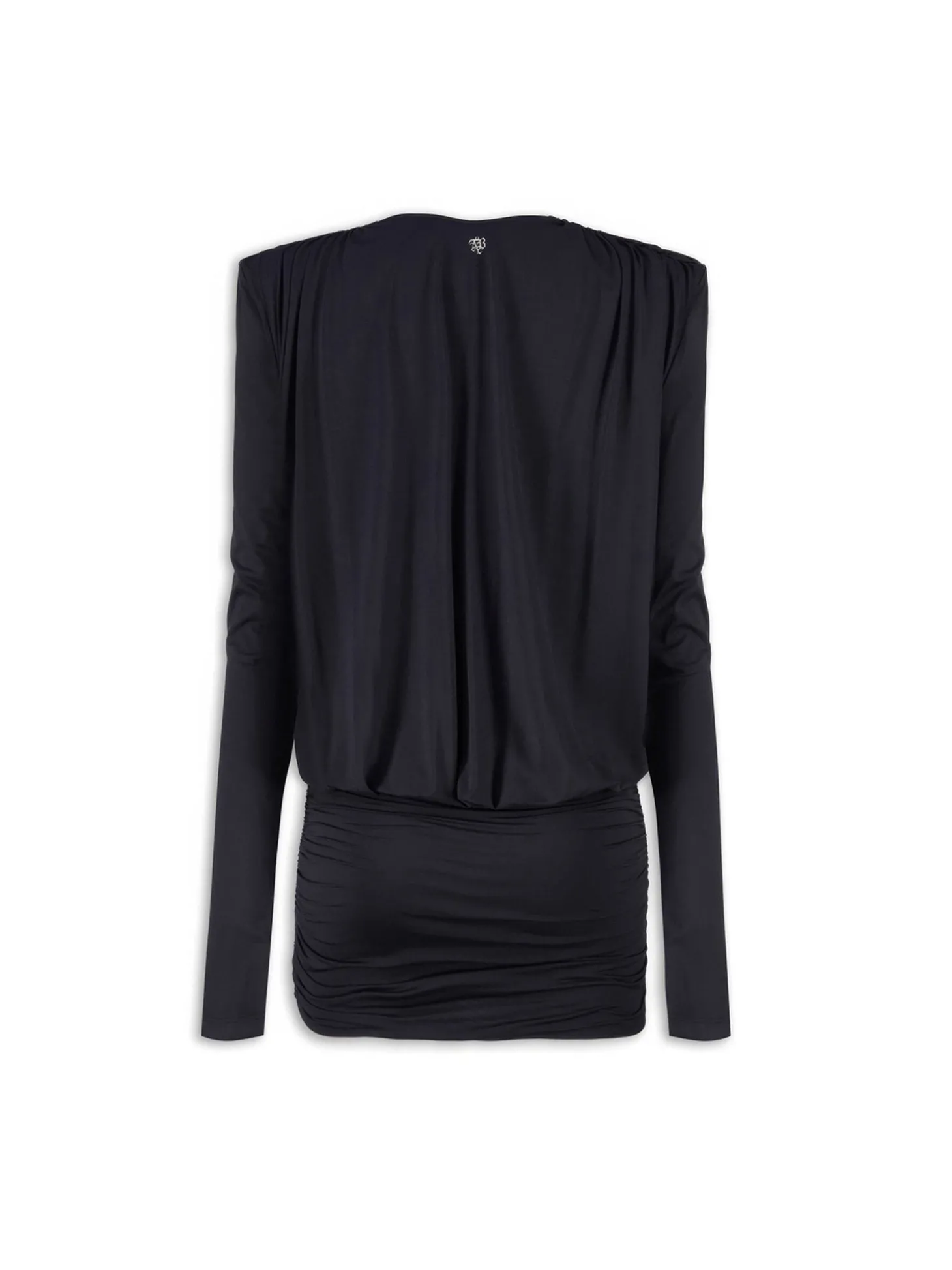 Abito mini con manica lunga Kimono Jet nero