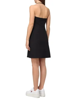 Abito mini smanicato flare nero
