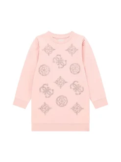 Abito monogram con logo 4G paillettes rosa