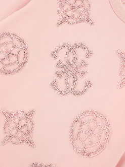 Abito monogram con logo 4G paillettes rosa