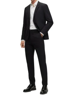 Abito slim fit monopetto in tessuto stretch