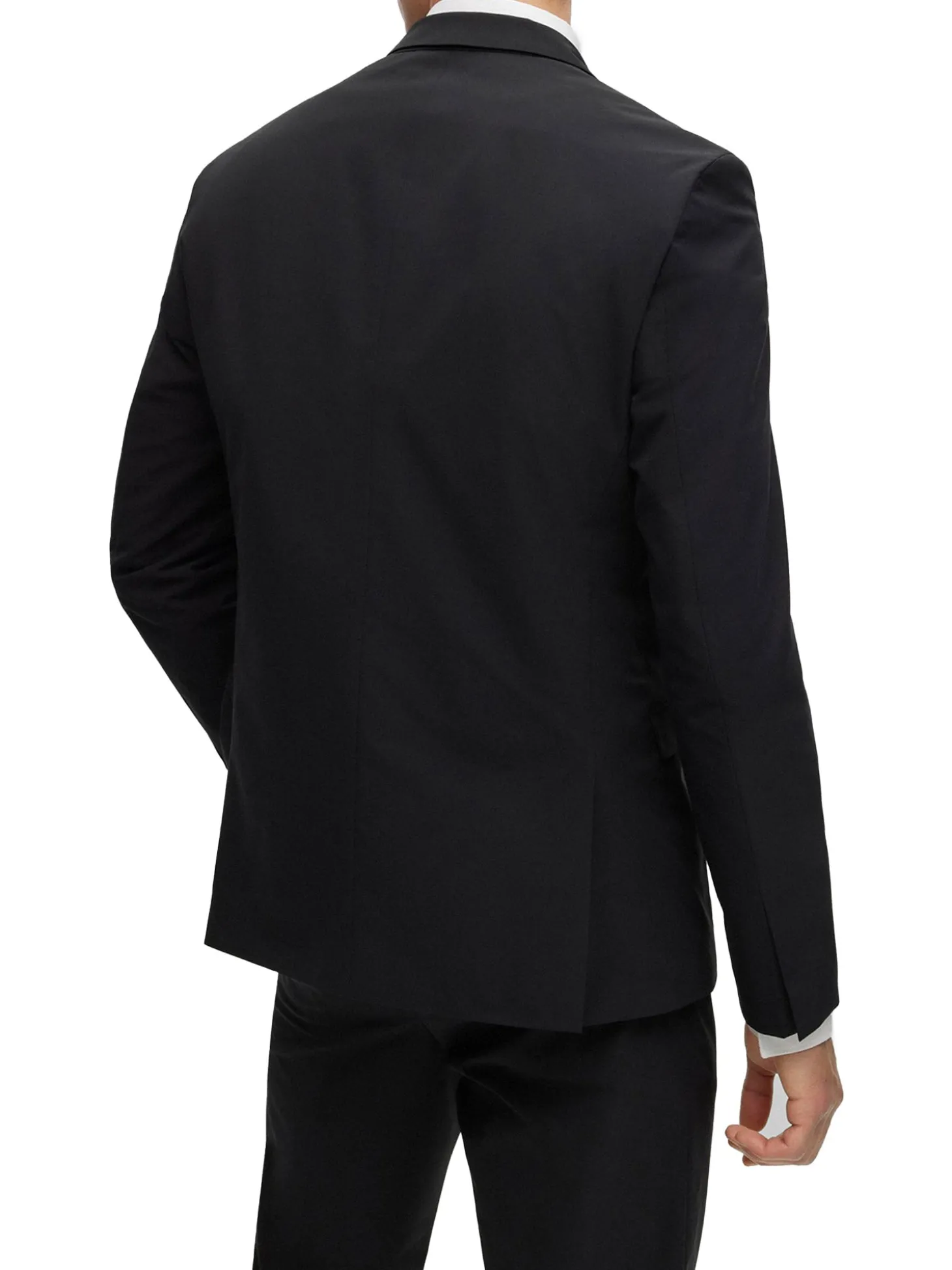 Abito slim fit monopetto in tessuto stretch