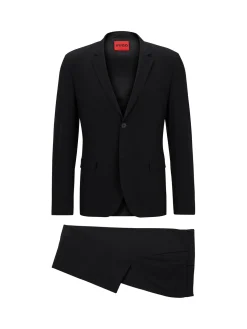 Abito slim fit monopetto in tessuto stretch