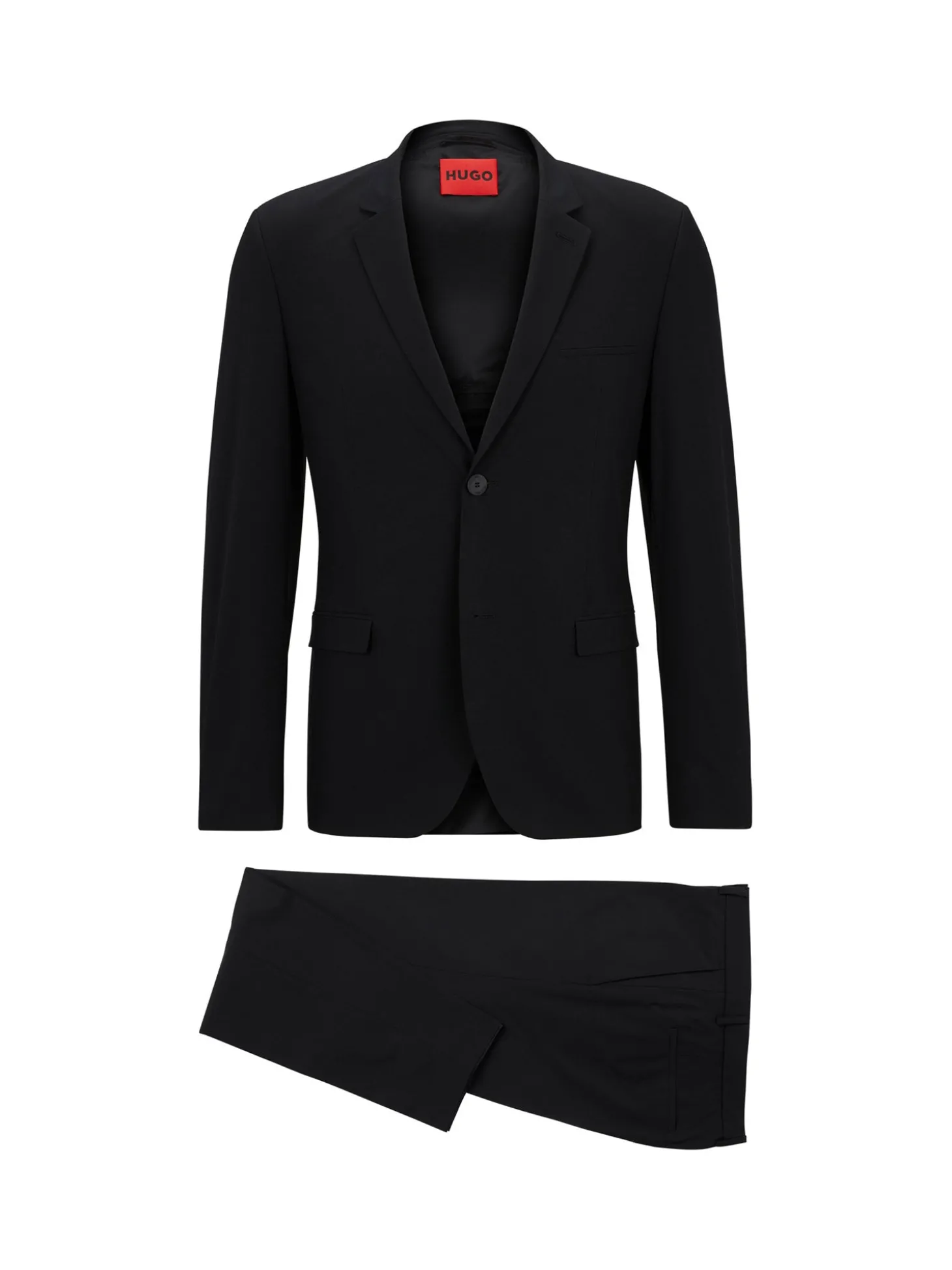 Abito slim fit monopetto in tessuto stretch