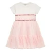 Abito tulle combinato bambina rosa