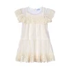 Abito tulle ricamo panna