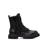 Anfibio junior da bambina con zip in pelle nero
