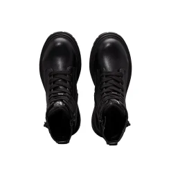 Anfibio kids da bambina con zip in pelle nero