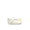 Ballerine neonata con pompon ecru