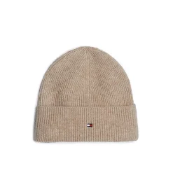 Berretto Essential con mini logo beige