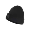 Berretto tech cuff in maglia nero