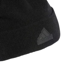 Berretto tech cuff in maglia nero