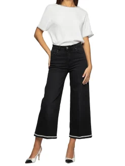 Blusa maniche corte con dettagli lurex bianca