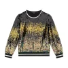 Blusa sequin con pailettes oro/nero