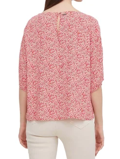 Blusa stampa floreale con manica 3/4