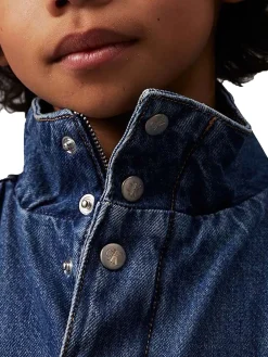 Bomber bambino di jeans in denim medio