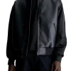 Bomber con chiusura zip cappuccio nero