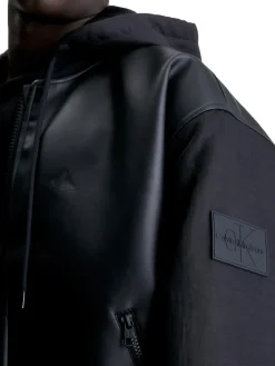 Bomber con chiusura zip cappuccio nero