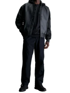 Bomber con chiusura zip cappuccio nero