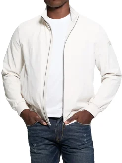Bomber con zip beige