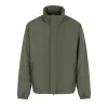 Bomber con zip e maxi logo sul retro verde