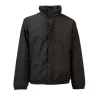 Bomber con zip e maxi logo sul retro nero