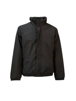 Bomber con zip e maxi logo sul retro nero