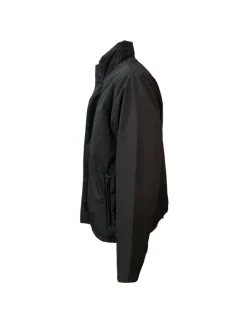 Bomber con zip e maxi logo sul retro nero
