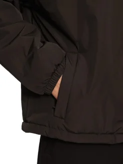 Bomber con zip logo tape sulla spalla nero