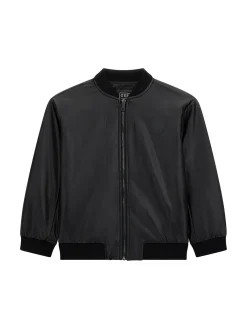 Bomber ecopelle bambino nero
