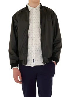 Bomber ecopelle bambino nero