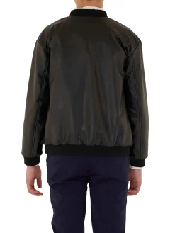 Bomber ecopelle bambino nero